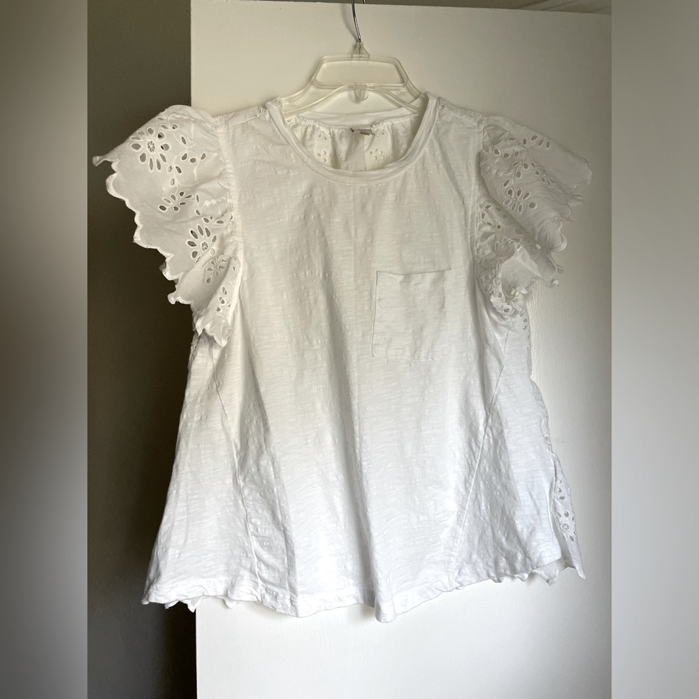 Anthropologie Seen Worn Kept Eyelet Shirt